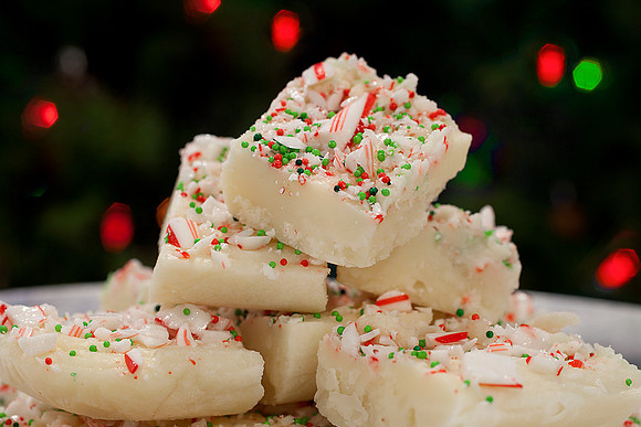 White Chocolate Peppermint Christmas Fudge Recipe
