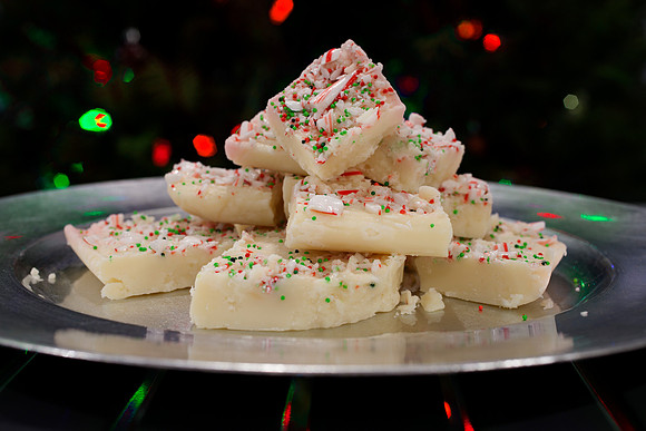 White Chocolate Peppermint Christmas Fudge Recipe