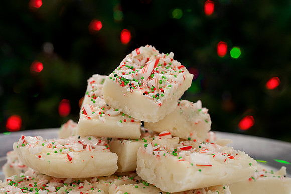 White Chocolate Peppermint Christmas Fudge Recipe